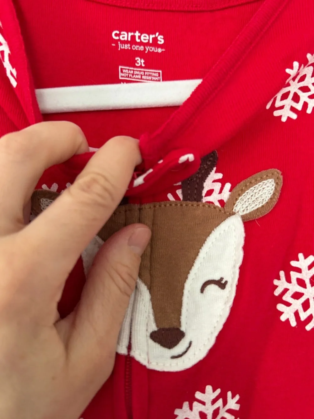 Carter's Holiday Footed One-Pieces - Reindeer & Santa Penguin Prints girl 2T